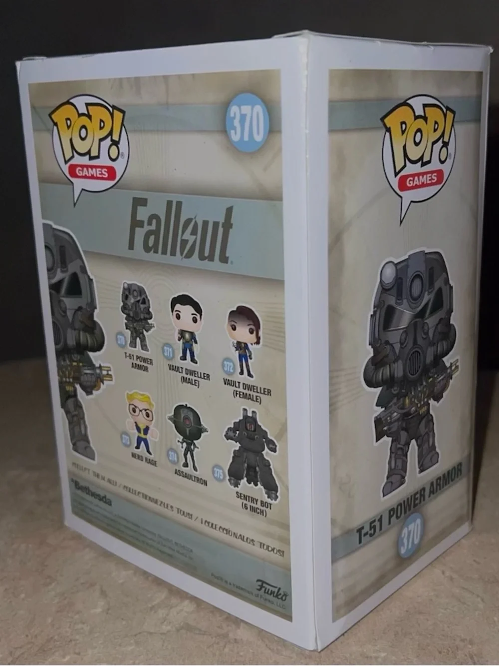 Funko Pop! Fallout T-51 Power Armor Vinyl Figure - Silver, Cream, Green, Yellow